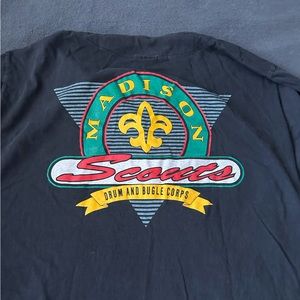 Madison Scouts Drum and Bugle Corps baseball style vintage shirt/ jersey size L